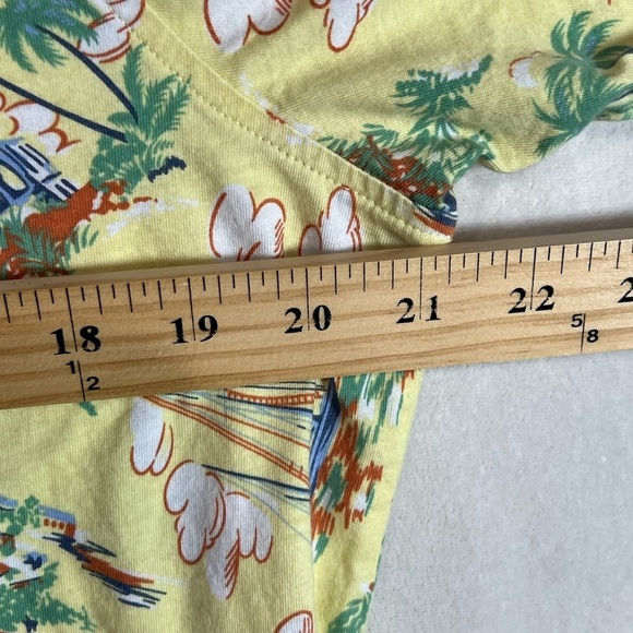 Polo Ralph Lauren Medium Custom Fit Pocket T Polo Yellow Tropical Print Shirt - Picture 7 of 9